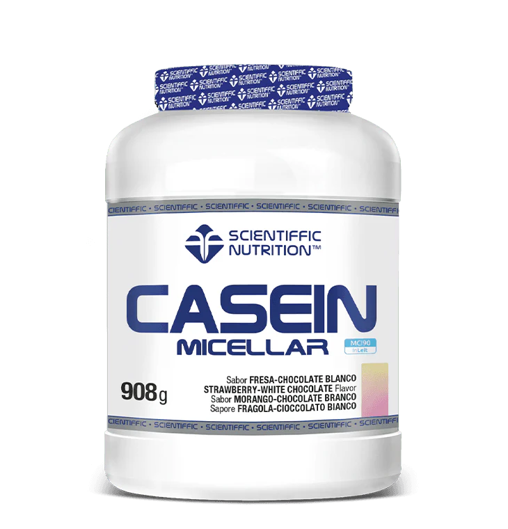 Casein Micellar: Sabor Fresa-Chocolate Blanco · Scientiffic Nutrition · 908 gramos