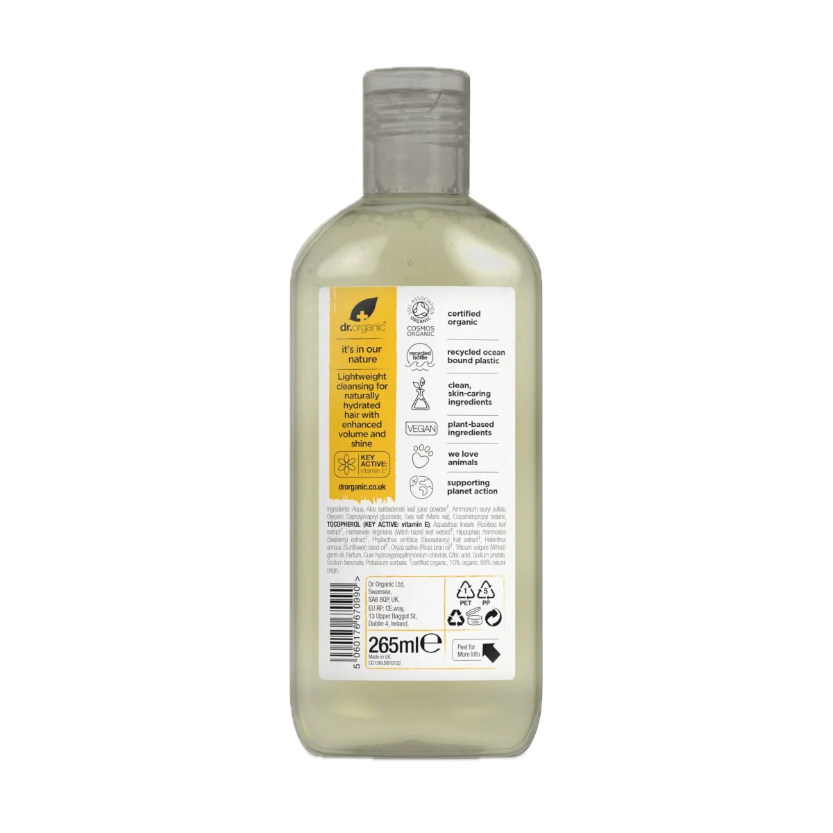 Champú de Vitamina E · Dr Organic · 265 ml - Image 2