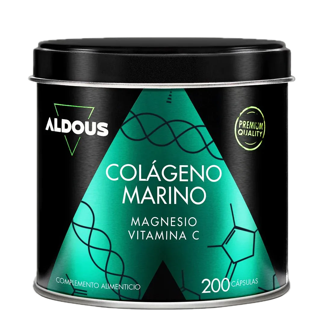Colágeno Marino Hidrolizado con Magnesio y Vitamina C · Aldous · 200 cápsulas