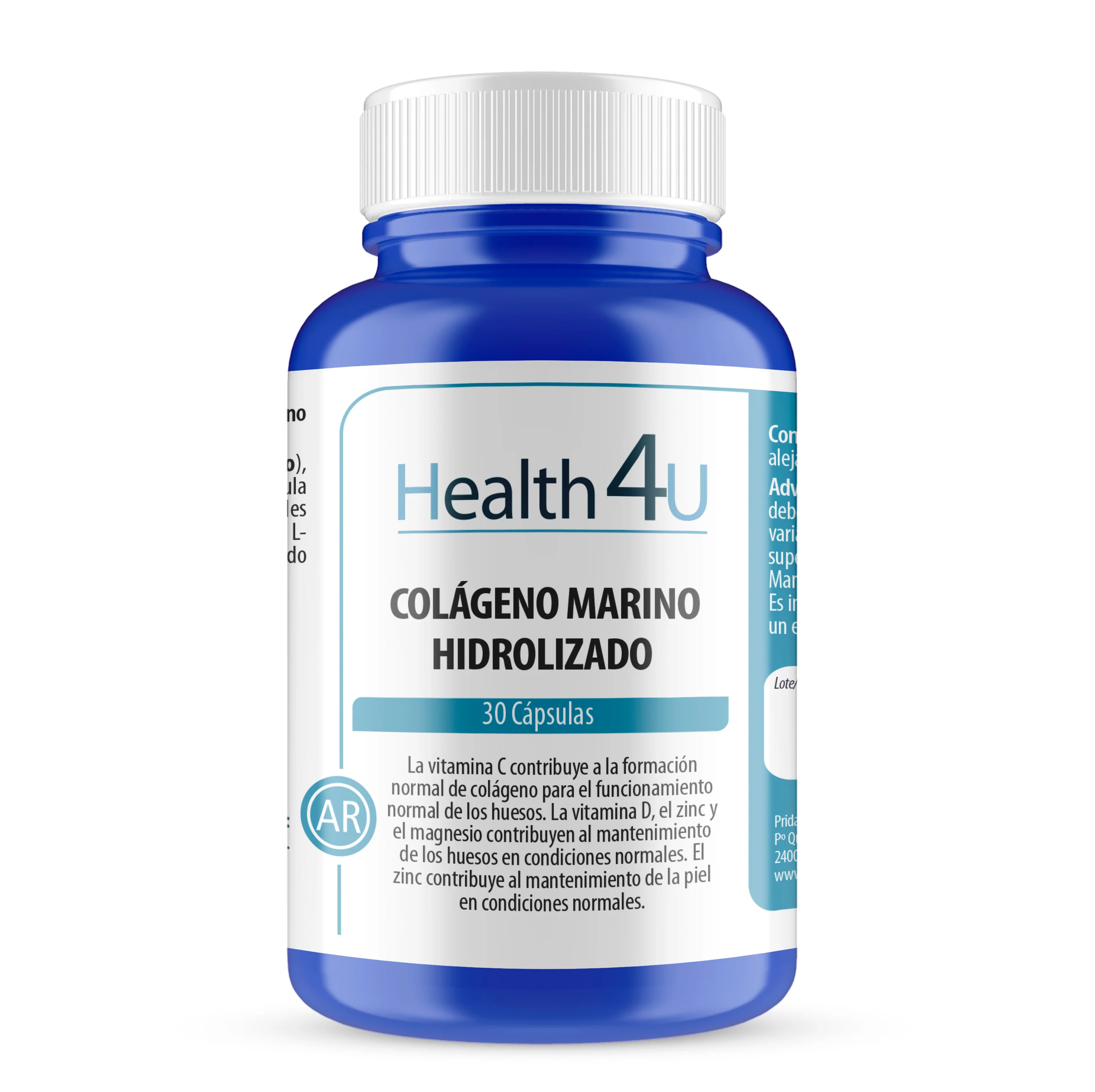 Colágeno Marino Hidrolizado · Health4U · 30 cápsulas