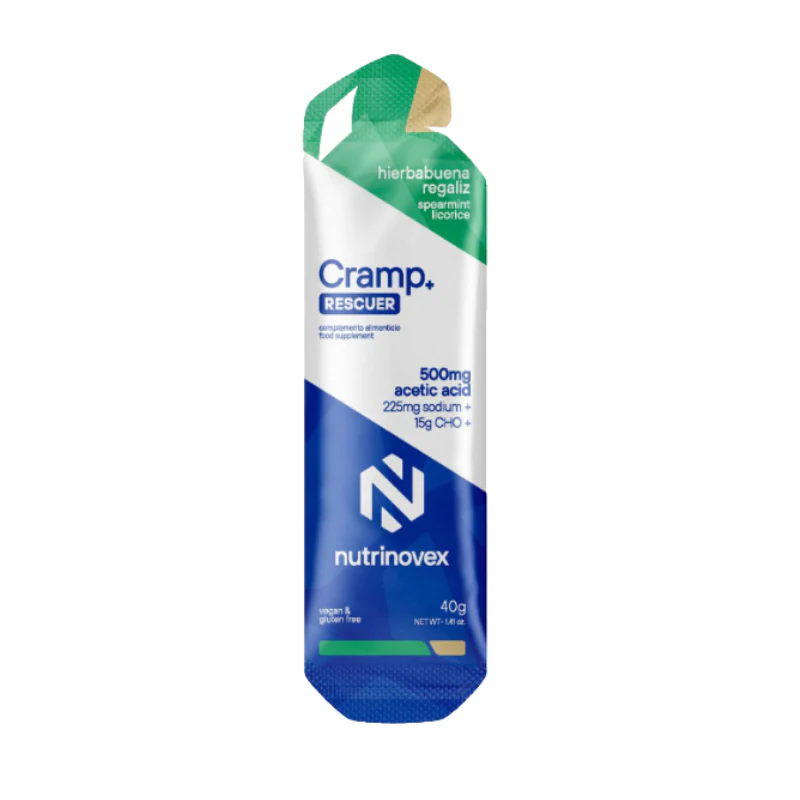 Cramp Rescuer Hierbabuena Regaliz · Nutrinovex · 40 gramos