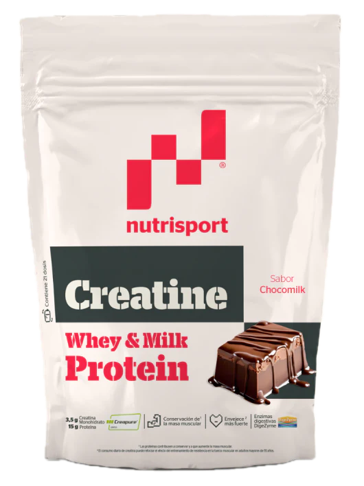 Creatina Creapure® & Proteína Chocomilk · Nutrisport · 500 gramos