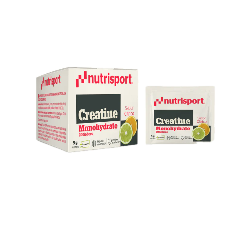 Creatina Monohidrato Creapure Cítrico · Nutrisport · 20 sobres