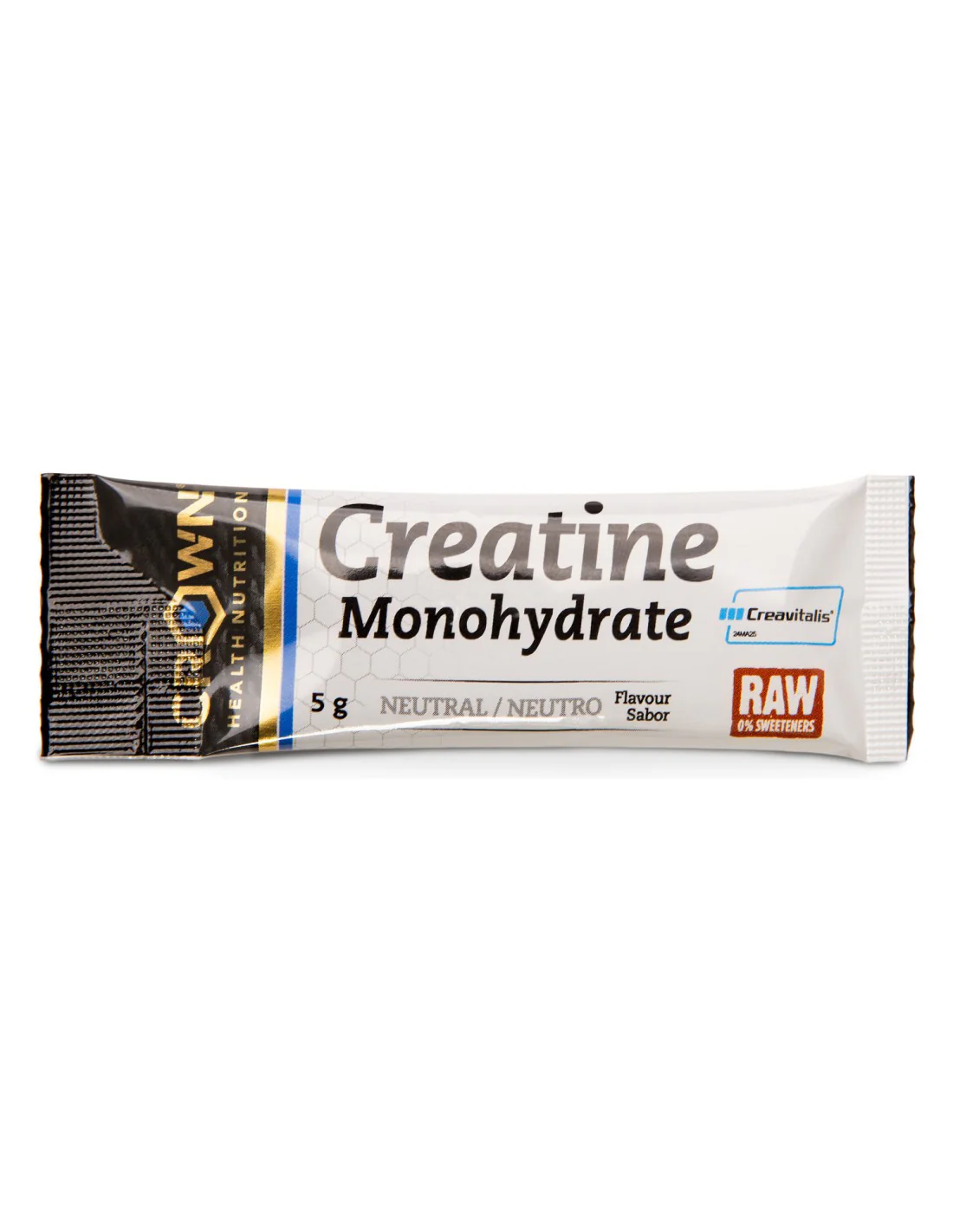 Creatina Monohidrato Creavitalis®: Sabor Neutro · Crown Sport Nutrition · 5 gramos [Caducidad 07/2026]
