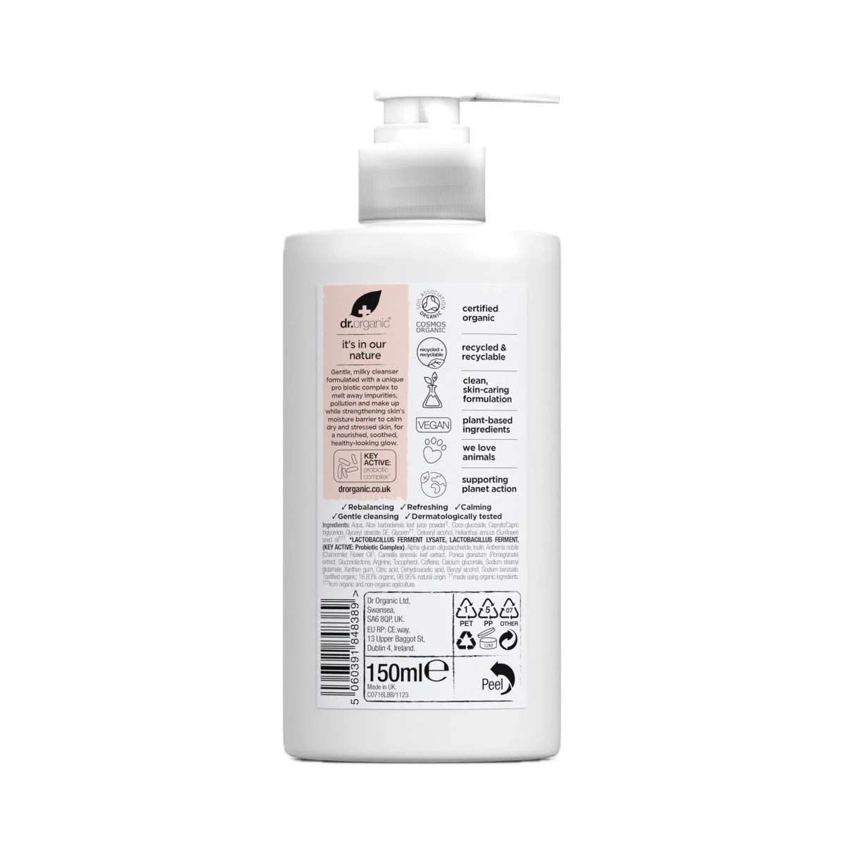 Crema Limpiadora Probiótica Skin Calm · Dr Organic · 150 ml - Image 2