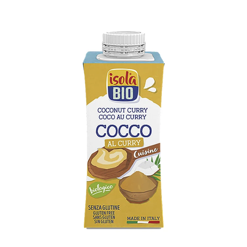 Crema para Cocinar de Coco Curry Bio · Isola Bio · 200 ml