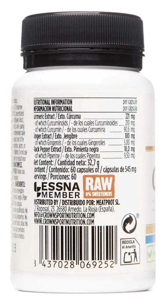Curcumin Complex · Crown Sport Nutrition · 60 cápsulas - Image 2