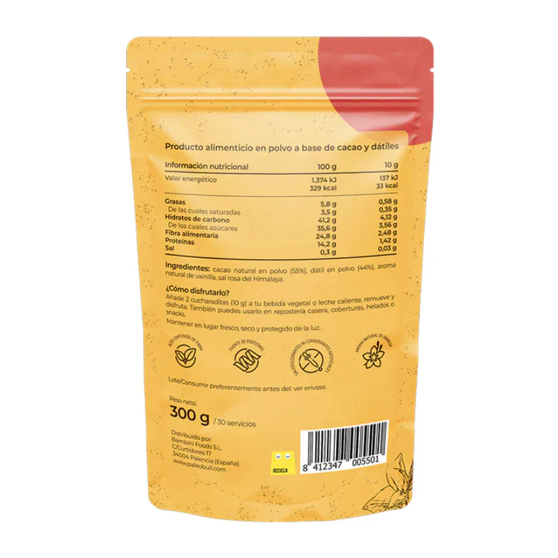 Dakaw: Cacao con Dátil en Polvo · Paleobull · 300 gramos - Image 2