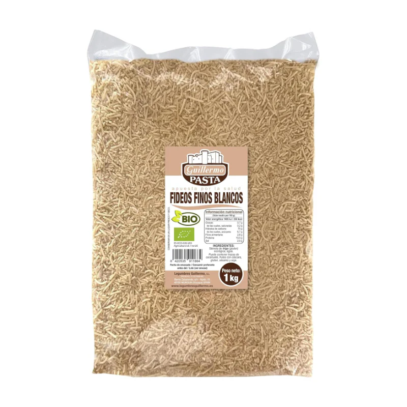 Fideos Finos Blancos Bio · Guillermo · 1 kg