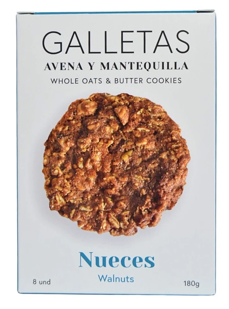 Galletas de Avena y Nueces · Sierra Eco Foods · 180 gramos [Caducidad 07/2026]