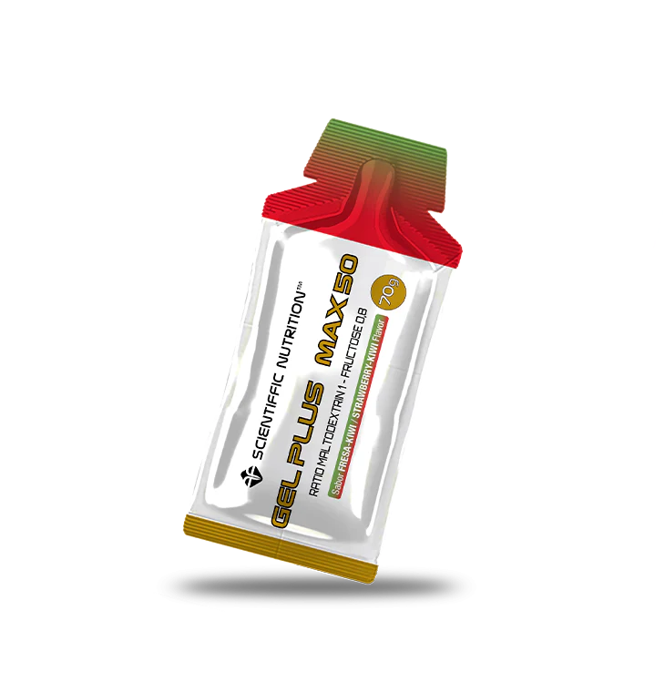 Gel Plus Max 50: Sabor Fresa-Kiwi · Scientiffic Nutrition · 70 gramos