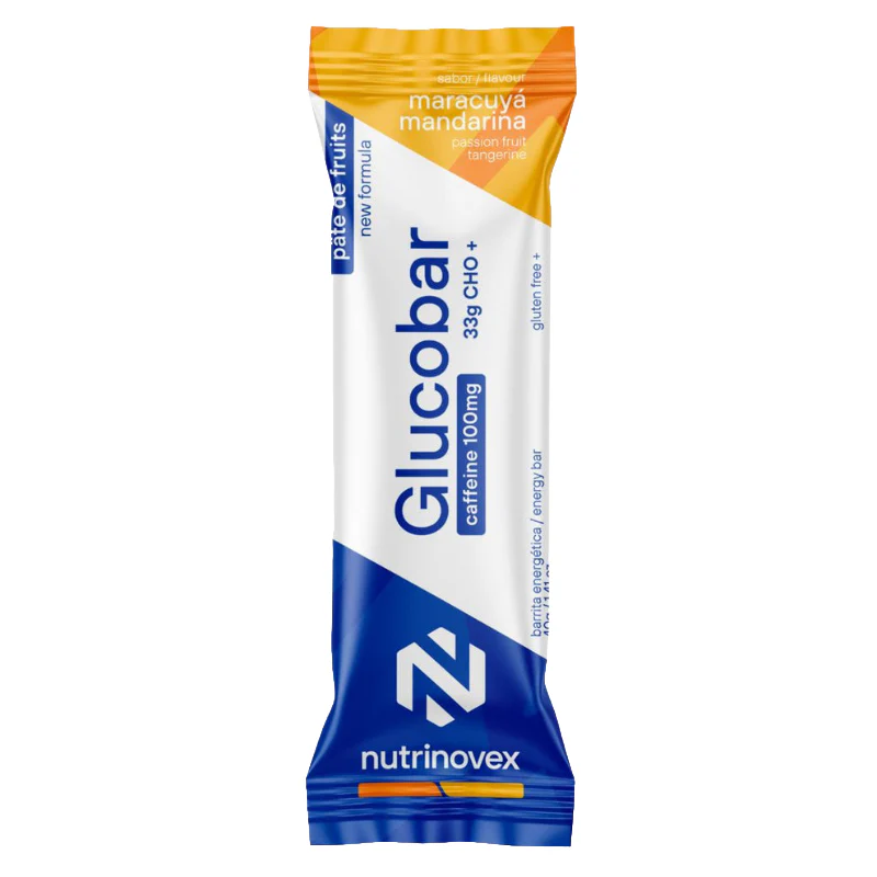 Glucobar Maracuyá Mandarina con Cafeína · Nutrinovex · 40 gramos