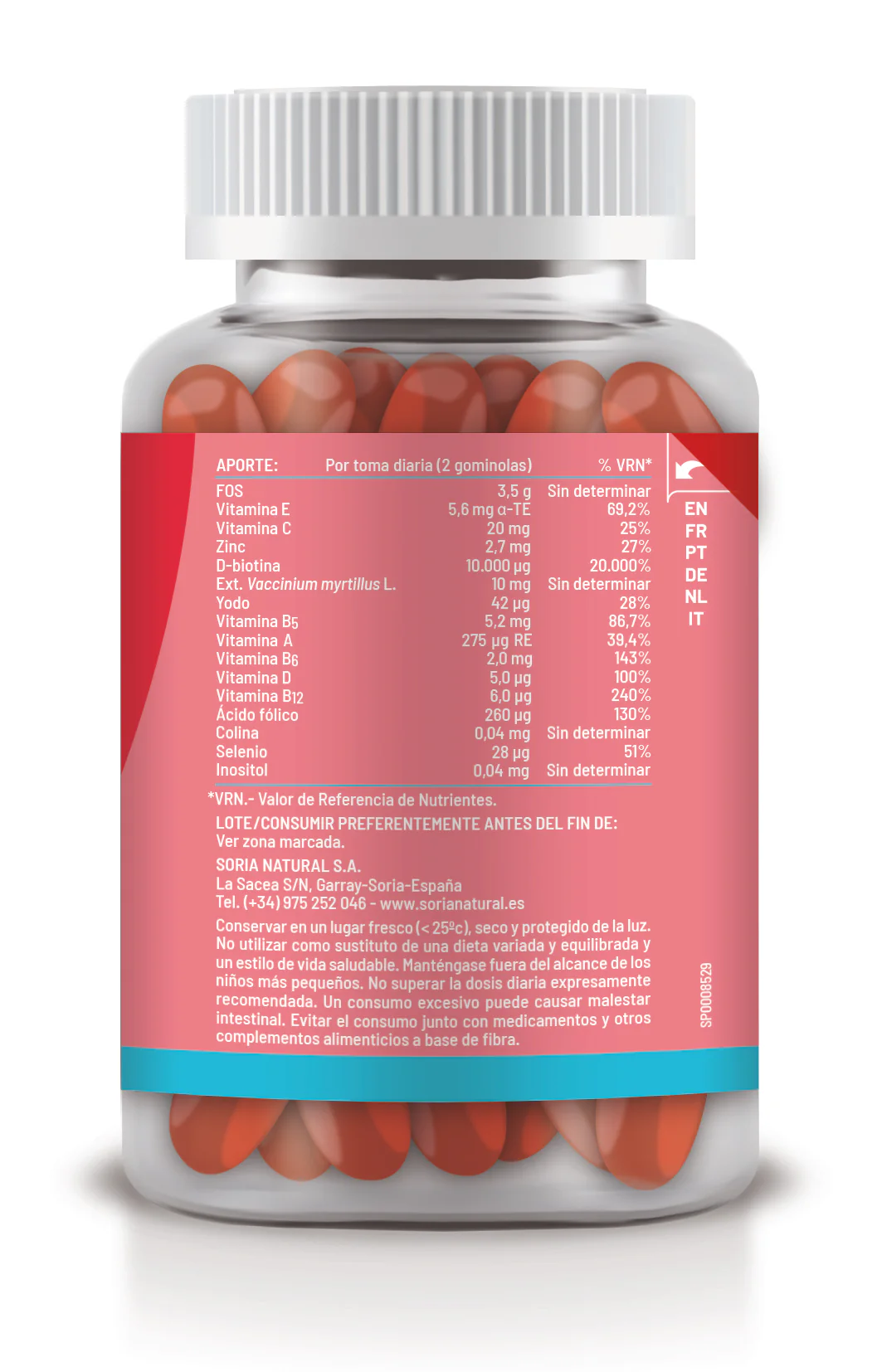 Gummy Hair, Skin and Nails · Soria Natural · 60 gummies - Image 2