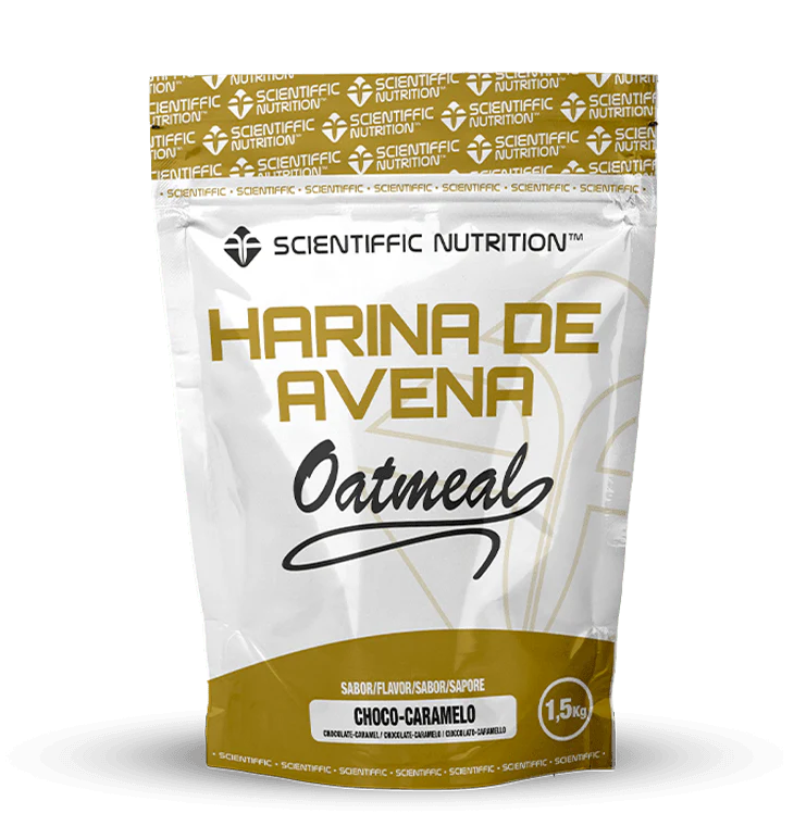 Harina de Avena Integral: Sabor Chocolate-Caramelo · Scientiffic Nutrition · 1,5 kg