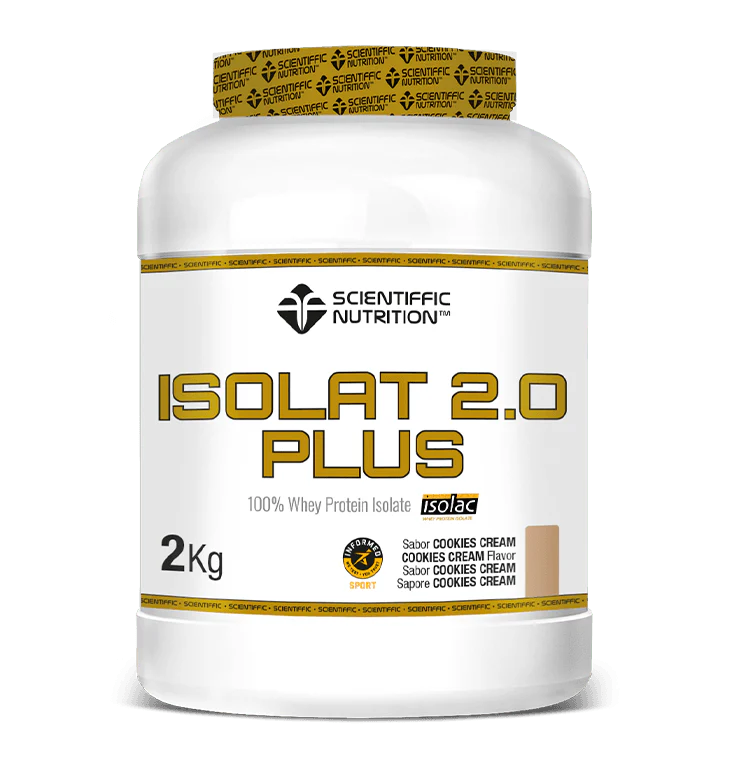 Isolat 2.0 Plus Whey Protein: Sabor Cookies Cream · Scientiffic Nutrition · 2 kg