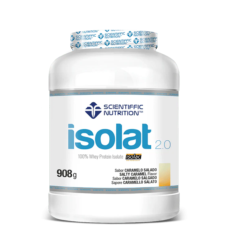 Isolat 2.0 Whey Protein: Sabor Caramelo Salado · Scientiffic Nutrition · 908 gramos