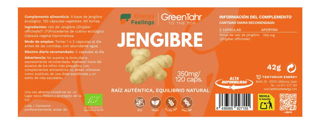 Jengibre Eco · Energy Feelings · 120 cápsulas - Image 2