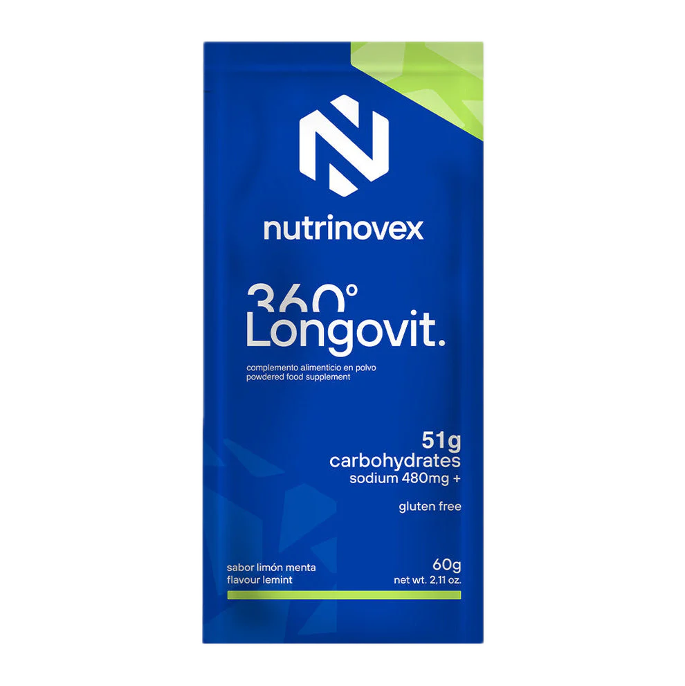 Longovit 360 Drink: Sabor Limón Menta · Nutrinovex · 60 gramos