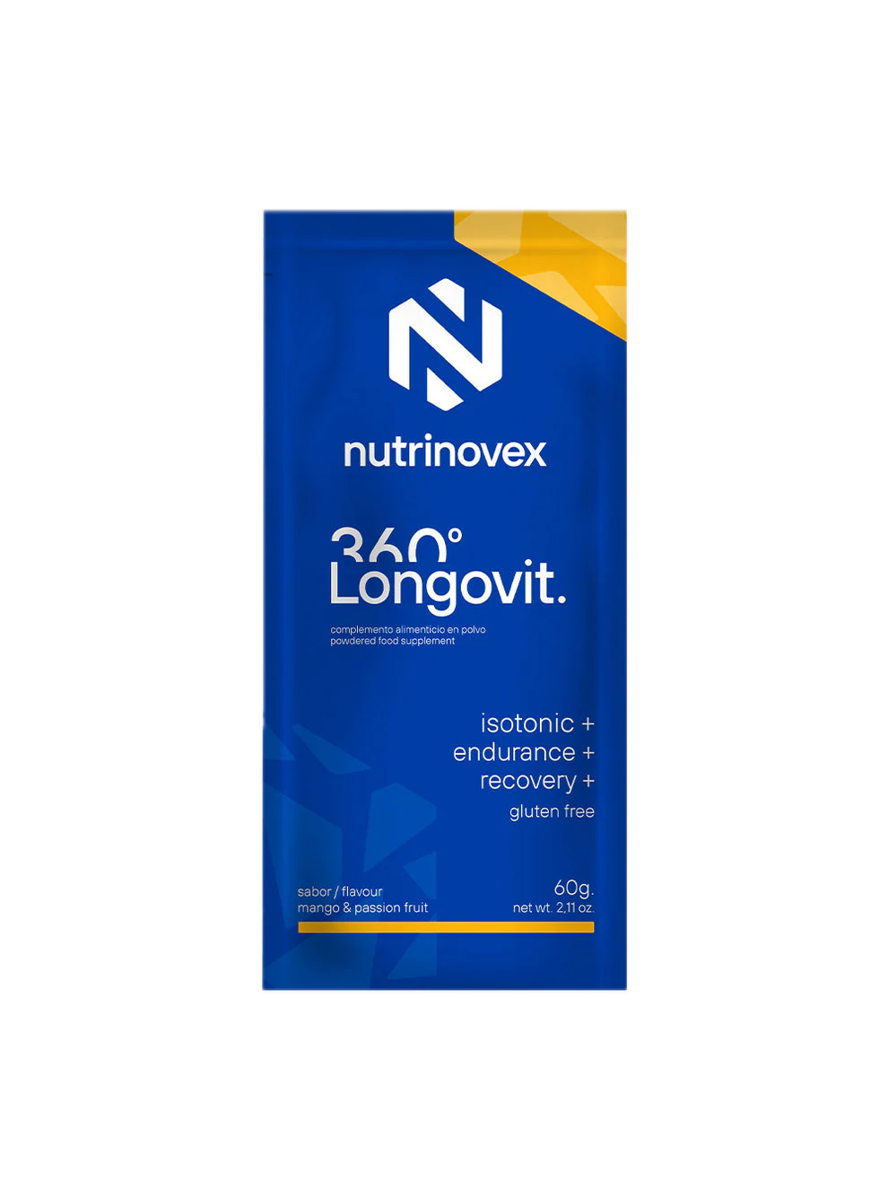 Longovit 360 Drink: Sabor Mango Maracuyá · Nutrinovex · 60 gramos