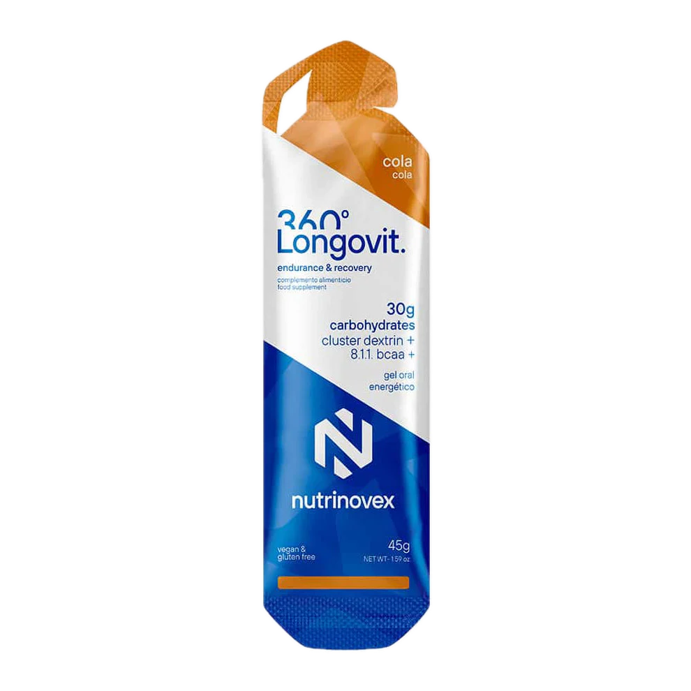 Longovit 360 Gel: Sabor Cola · Nutrinovex · 45 gramos