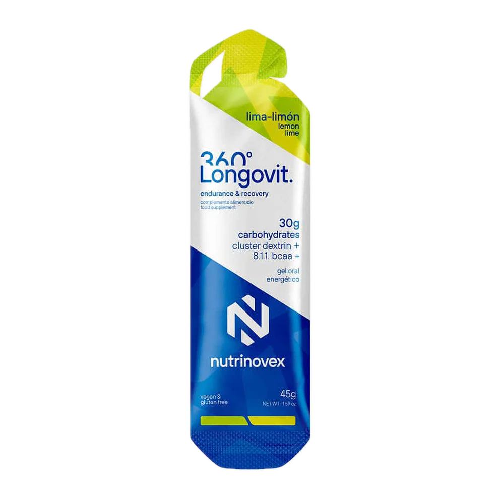 Longovit 360 Gel: Sabor Lima-Limón · Nutrinovex · 45 gramos