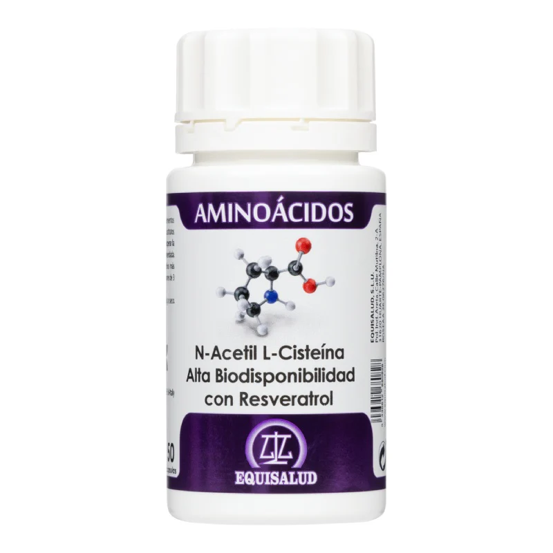N-Acetil L-Cisteína Alta Biodisponibilidad con Resveratrol · Equisalud · 50 cápsulas