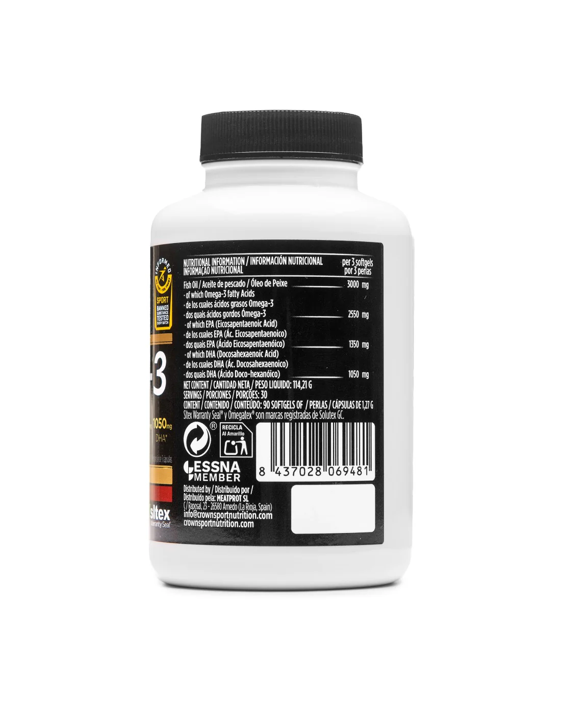 Omega 3 Athlete · Crown Sport Nutrition · 90 perlas - Image 3