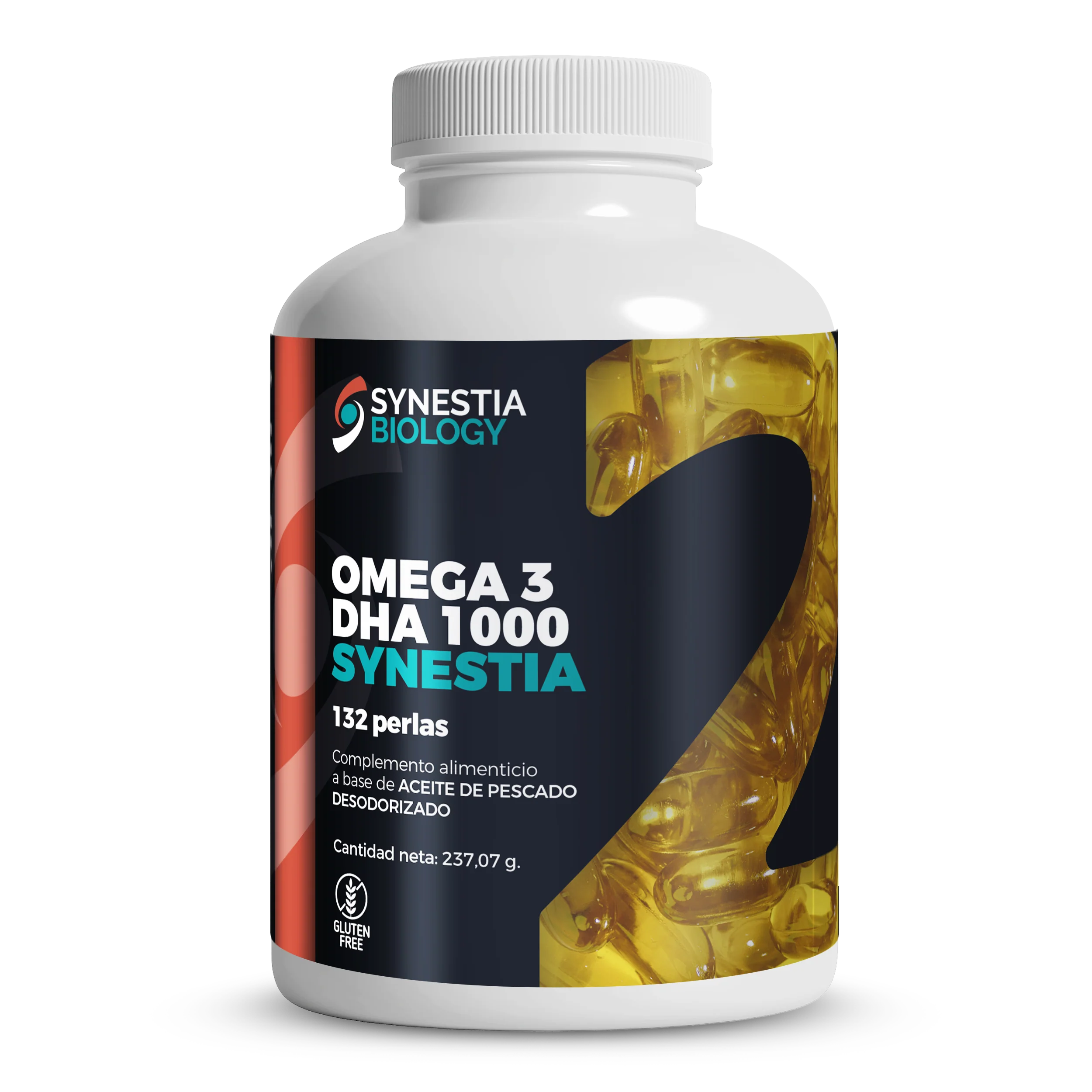 Omega 3 DHA 1000 · Synestia Biology · 132 perlas