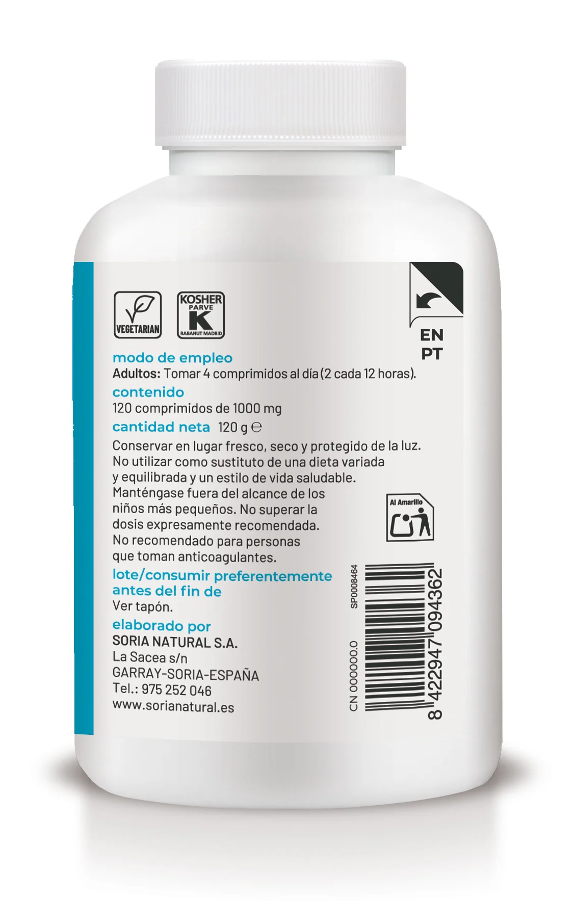 Osteosor · Soria Natural · 120 comprimidos - Image 2