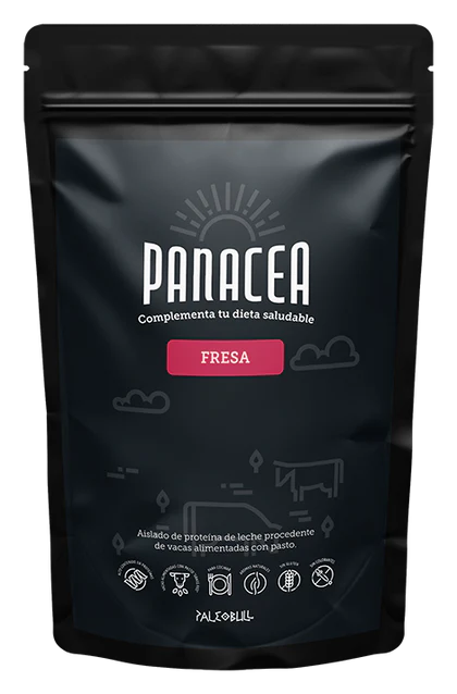Panacea: Aislado de Proteína de Suero - Sabor Fresa · Paleobull · 350 gramos