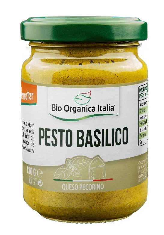 Pesto Basilico Pecorino · Bio Organica Italia · 130 gramos