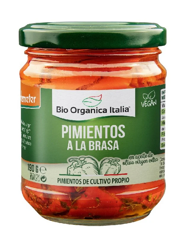 Pimientos a la Brasa · Bio Organica Italia · 190 gramos