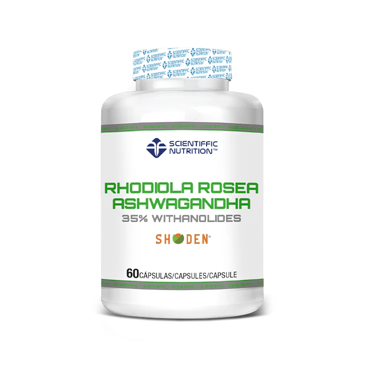 Rhodiola Rosea + Ashwagandha · Scientiffic Nutrition · 60 cápsulas