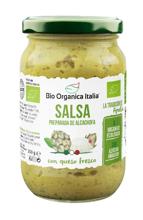 Salsa de Alcachofa y Queso Fresco · Bio Organica Italia · 350 gramos