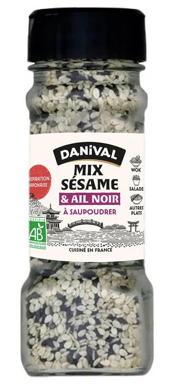 Sazonador Sésamo y Ajo Negro Bio · Danival · 45 gramos