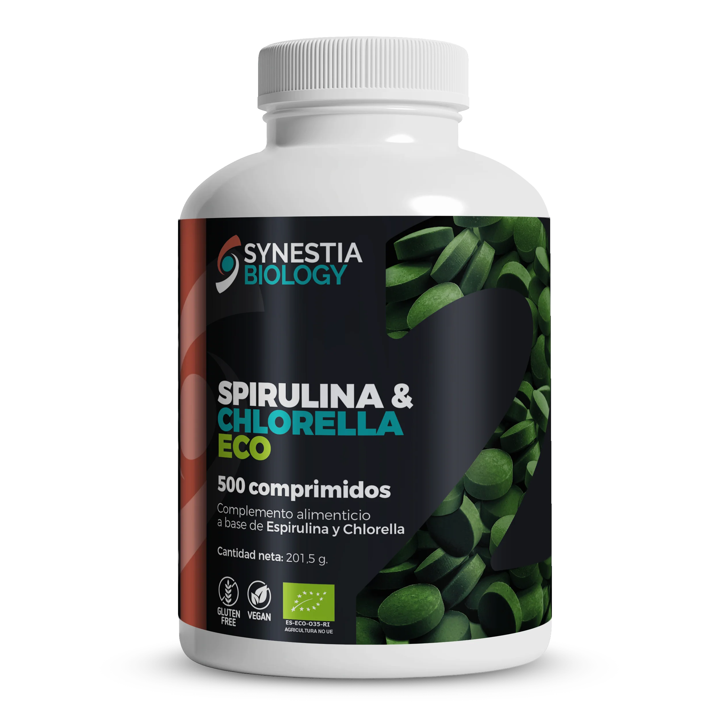 Spirulina & Chlorella Eco · Synestia Biology · 500 comprimidos