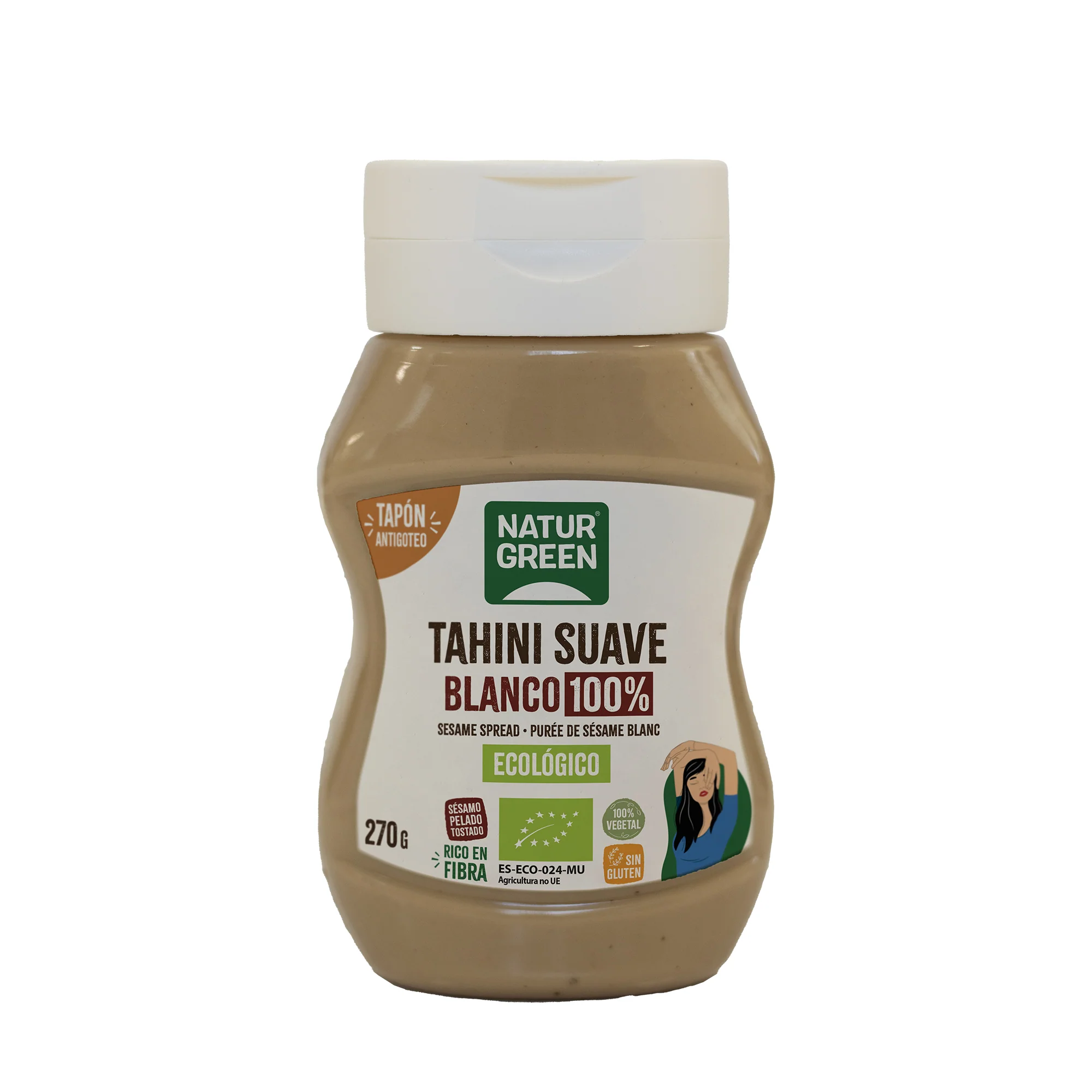 Tahini Suave Blanco 100% · Naturgreen · 270 gramos