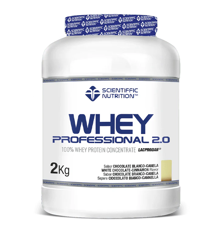Whey Professional 2.0 Whey Protein: Sabor Chocolate Blanco-Canela · Scientiffic Nutrition · 2 kg